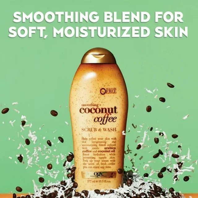OGX Smoothing + Coconut Coffee Exfoliating Body Scrub (577ml)