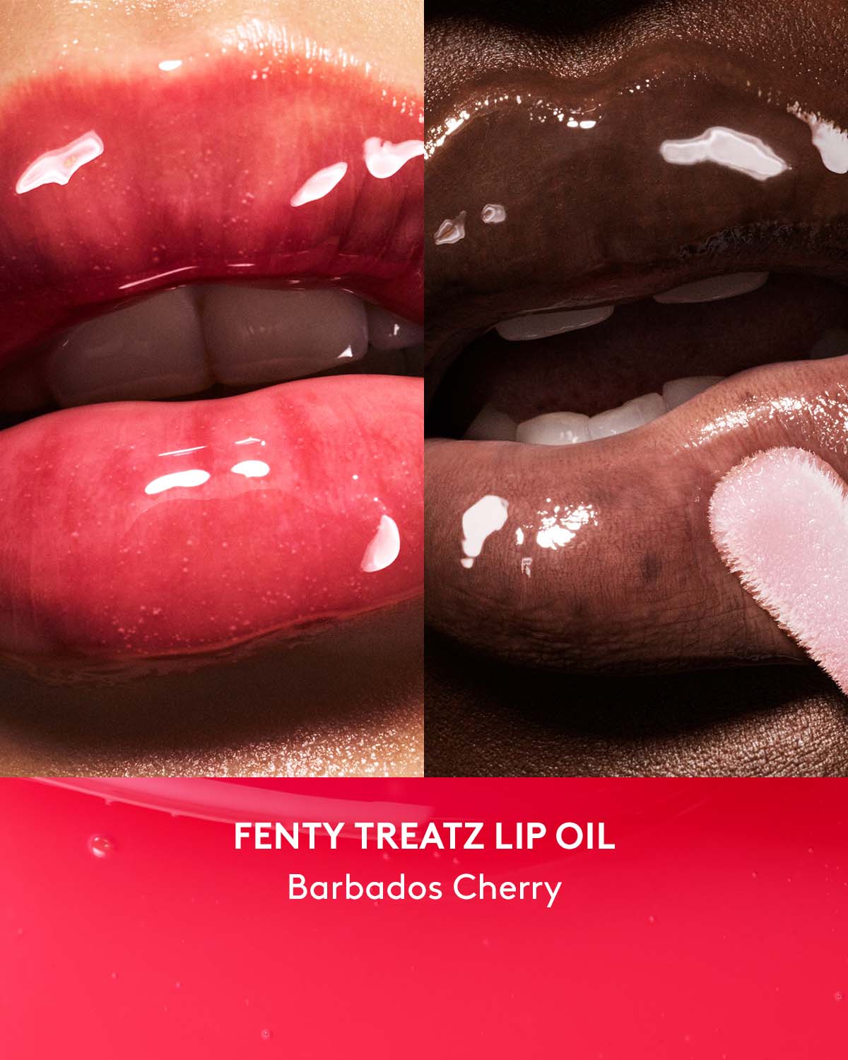 FENTY Treatz Hydrating + Strengthening Lip Oil- Cherry