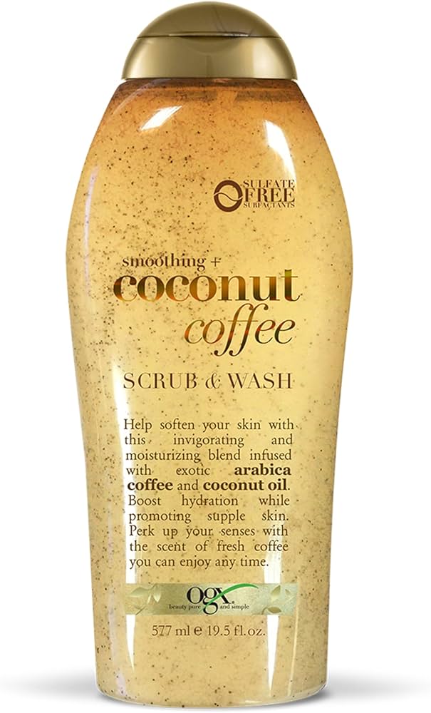 OGX Smoothing + Coconut Coffee Exfoliating Body Scrub (577ml)