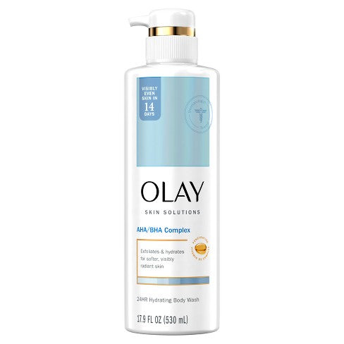 OLAY Skin Solutions Hydrating Body Wash With AHA/BHA Complex 530ml