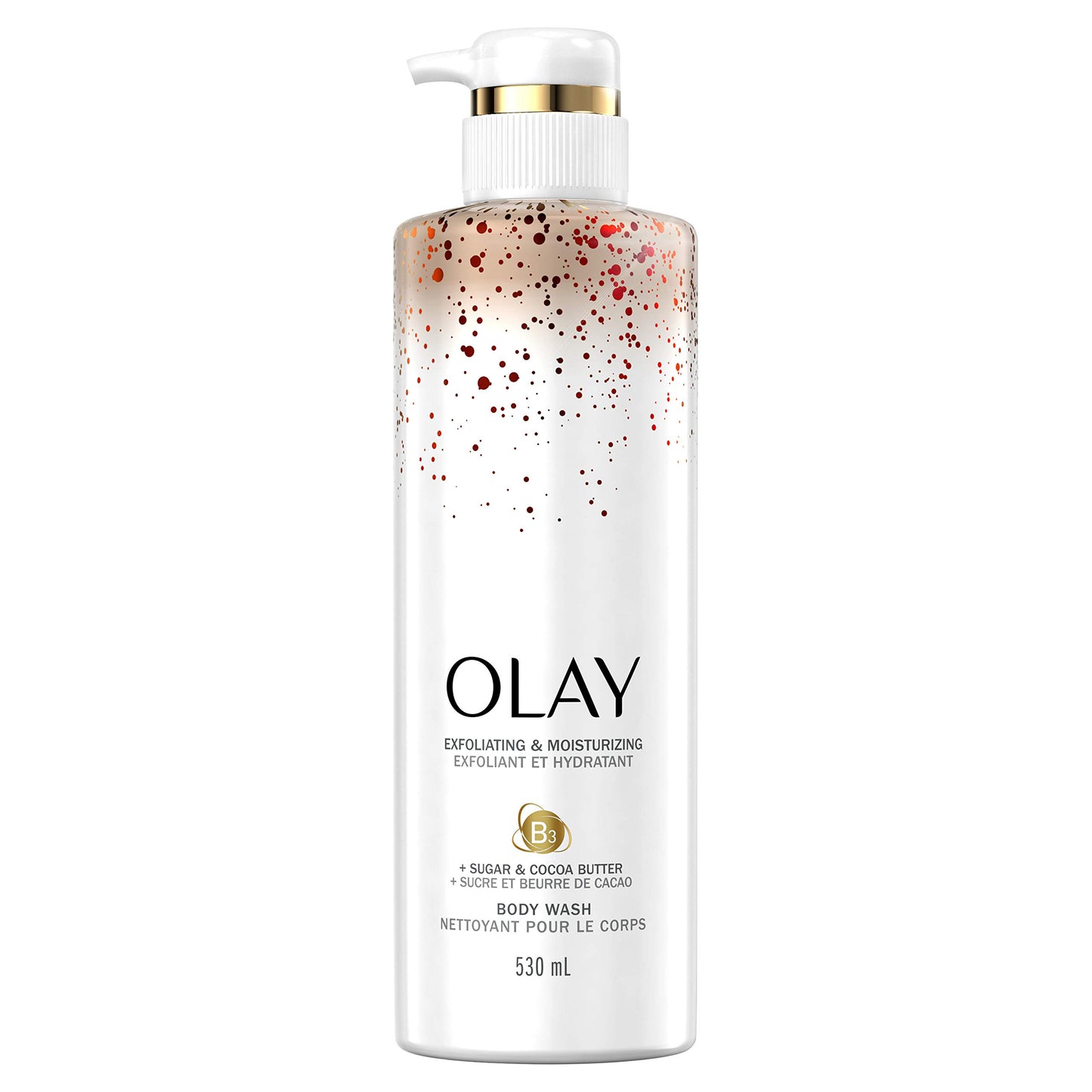 OLAY Exfoliating & Moisturizing Body Wash Sugar, Cocoa Butter AND Vitamin B3