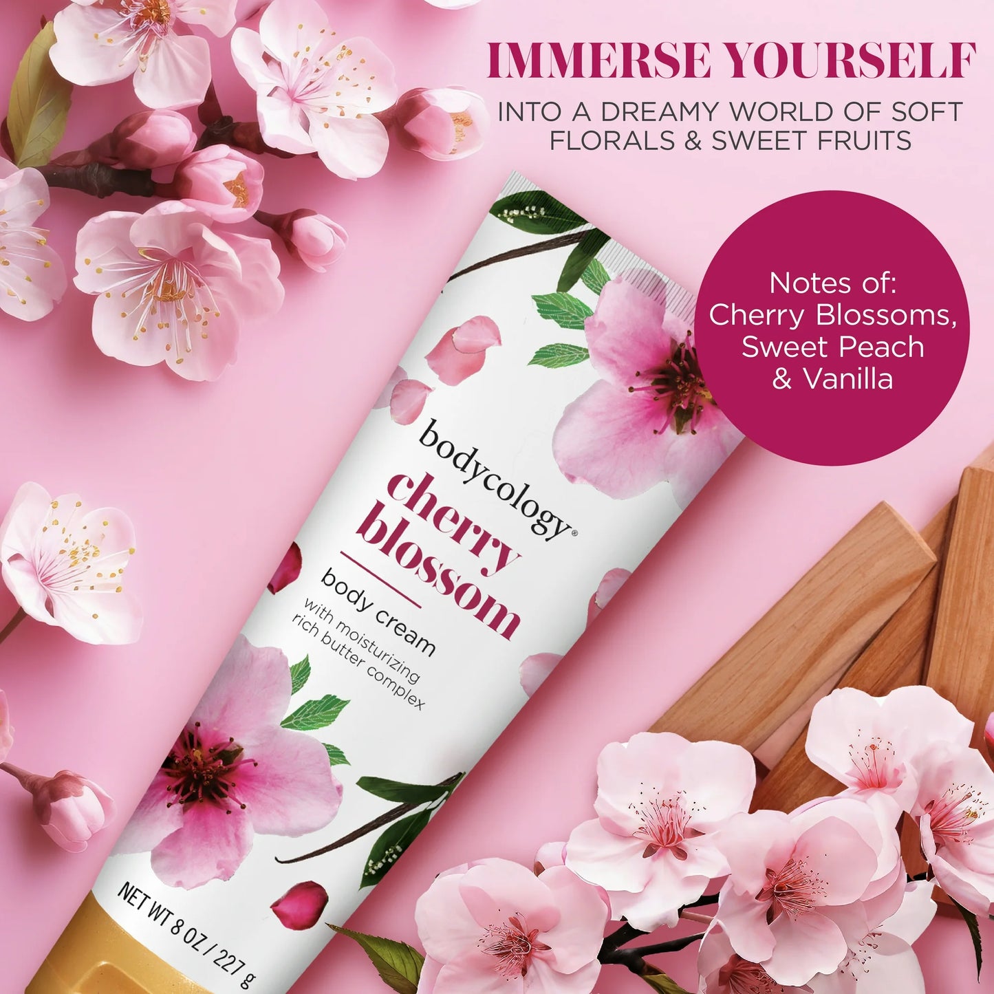 BODYCOLOGY Cherry Blossom Shea Butter Body Cream (227g)