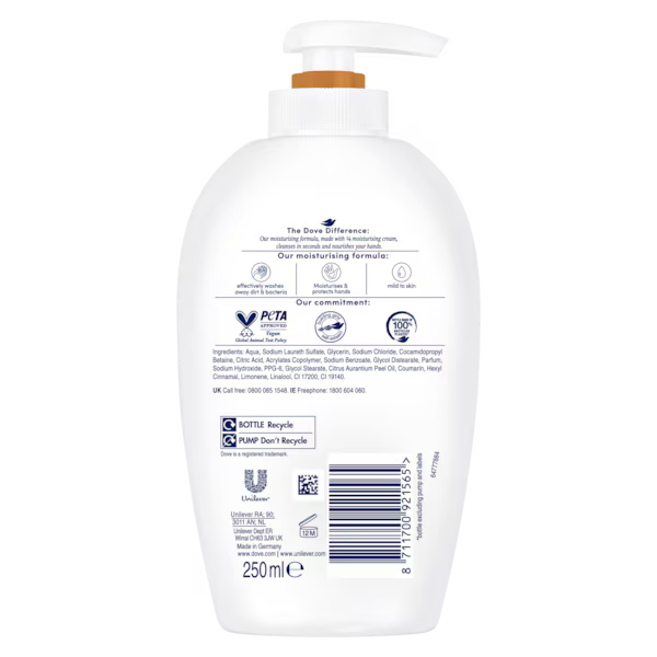 DOVE Advanced Care Shea Butter & Warm Vanilla Hand Wash (355ml)