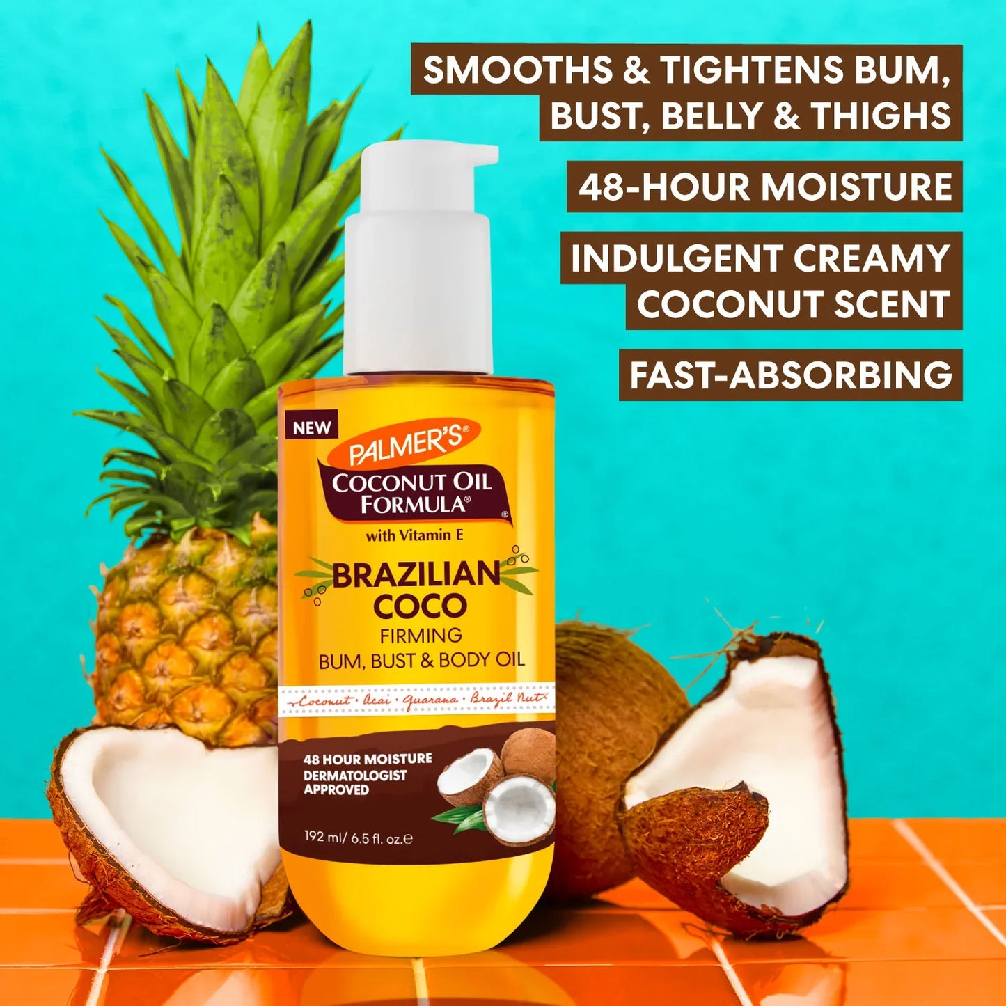PALMER'S Brazilian Coco Firming Bum, Bust & Body Oil (192ml)