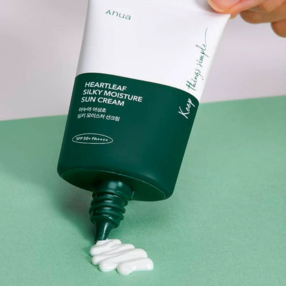 ANUA Heartleaf Silky Moisture Sun Cream SPF50+ PA++++ (50ml)