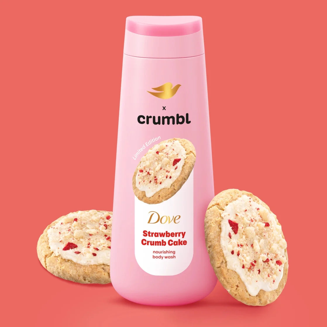 DOVE X Crumbl Strawberry Crumb Cake Body Wash (591ml)