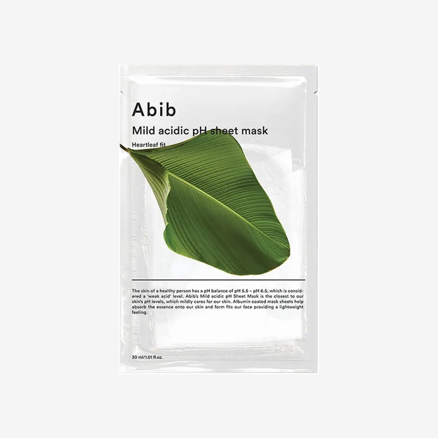 Abib Mild Acidic pH Sheet Mask - Heartleaf Fit