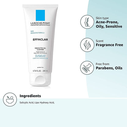 LA ROCHE-POSAY Effaclar Medicated Acne Face Wash