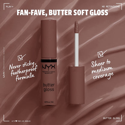 NYX PROFESSIONAL MAKEUP Butter Gloss, Non-Sticky Lip Gloss