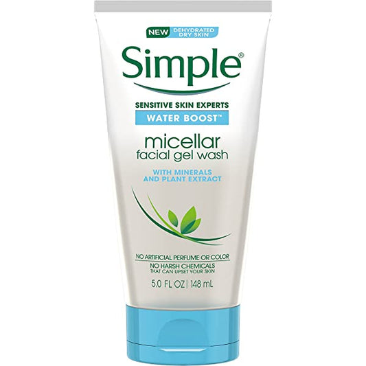 Simple Water Boost Micellar Facial Gel Wash 148ml